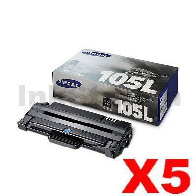 5 x Genuine Samsung ML-1915/2520/2540/2540/2545/2580N/SCX-4623F (MLT-D105L 105L) Black Toner Cartridge SU768A - 2,500 pages