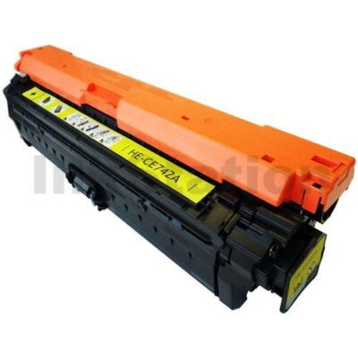 HP CE742A (307A) Compatible Yellow Toner Cartridge - 7,300 Pages