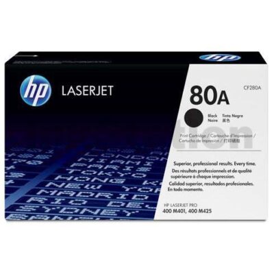 1 x HP CF280A (80A) Genuine Black Toner Cartridge - 2,700 Pages