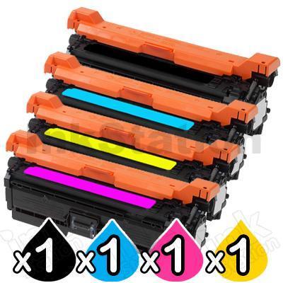 4 Pack HP CE400X-CE403A (507X/507A) Compatible Toner Cartridges [1BK,1C,1M,1Y]