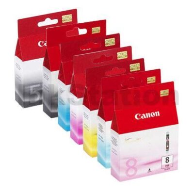 7-Pack Genuine Canon PGI-5BK, CLI-8BK/C/M/Y/PC/PM Ink Cartridges [1BK,1PBK,1C,1M,1Y,1PC,1PM]