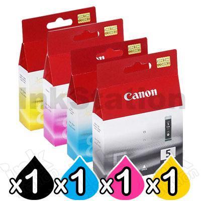 4-Pack Canon PGI-5BK, CLI-8C/M/Y Genuine Inkjet [1BK,1C,1M,1Y]