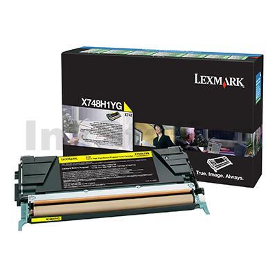 Lexmark (X748H1YG) Genuine X748 HY Yellow Toner - 10,000 pages