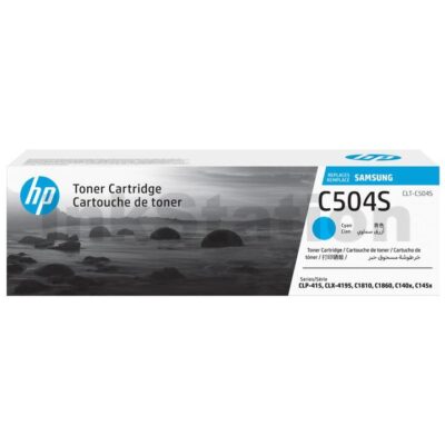 Genuine Samsung CLP415N CLP415NW CLX4195FW CLX4195FN Cyan Toner Cartridge SU027A - 1,800 pages [CLT-C504S C504S]