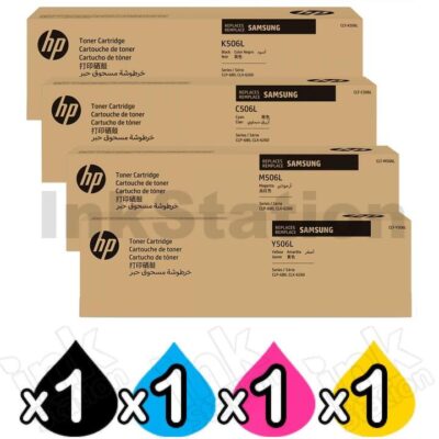 4-Pack Genuine Samsung CLP-680, CLX-6260 [CLT506L] Toner Combo [1BK,1C,1M,1Y]