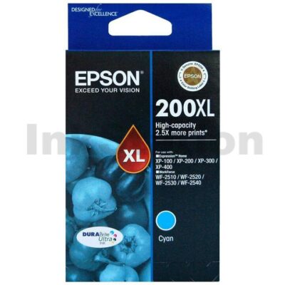 Epson 200XL (C13T201292) Genuine Cyan High Yield Inkjet Cartridge - 450 pages
