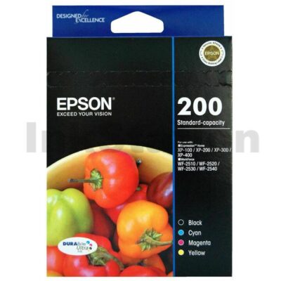 Epson 200 (C13T200692) Genuine Inkjet Value Pack [1BK,1C,1M,1Y]