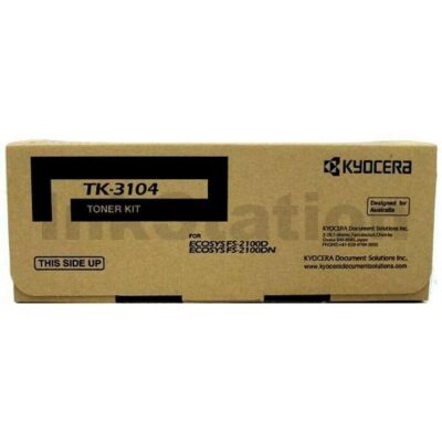 1 x Genuine Kyocera TK-3104 Black Toner Kit FS-2100D, FS-2100DN - 12,500 pages