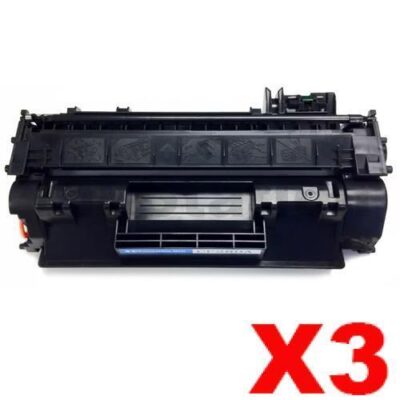 3 x HP CF280A (80A) Compatible Black Toner Cartridge - 2,700 Pages