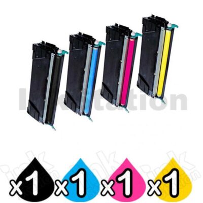 4 Pack Lexmark Compatible C734 / C736 / X734 / X736 / X738 Toner Cartridges - Black 8,000 pages & CMY 6,000 pages