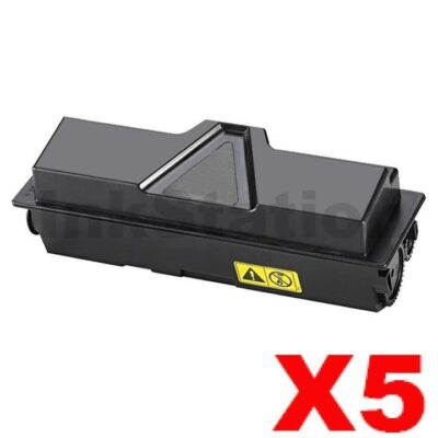 5 x Non-Genuine TK-1134 Black Toner Cartridge For Kyocera FS-1030MFP, FS-1130MFP - 3,200 pages