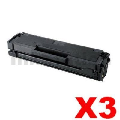 3 x Samsung ML2160/2165W, SCX3405F/FW (MLT-D101S 101) Compatible Black Toner Cartridge SU698A - 1,500 pages