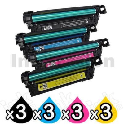 3 sets of 4 Pack Compatible Canon CART-323 High Capacity Combo [3BK,3C,3M,3Y]