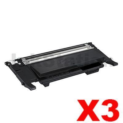 3 x Dell 1230C, 1235CN Black Compatible Toner Cartridge - 1,500 pages