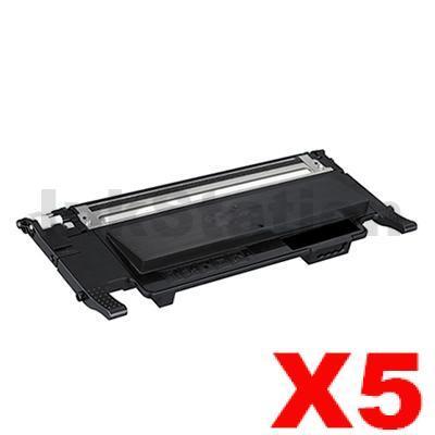 5 x Dell 1230C, 1235CN Black Compatible Toner Cartridge - 1,500 pages