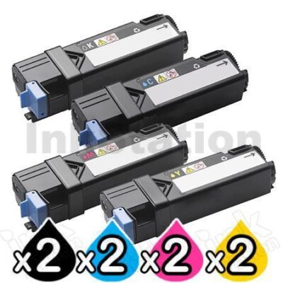 2 sets of 4-Pack Dell 1320 / 1320C / 1320CN Compatible Toner Cartridge [2BK,2C,2M,2Y]