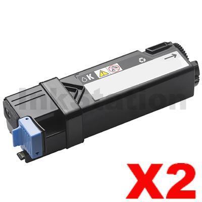 2 x Dell 2150CN,2150CDN,2155CN,2155CDN  Black Compatible Toner - 3,000 pages