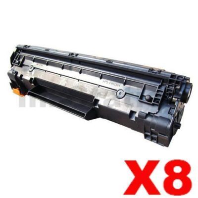 8 x HP CB435A (35A) Compatible Black Toner Cartridge - 2,000 Pages