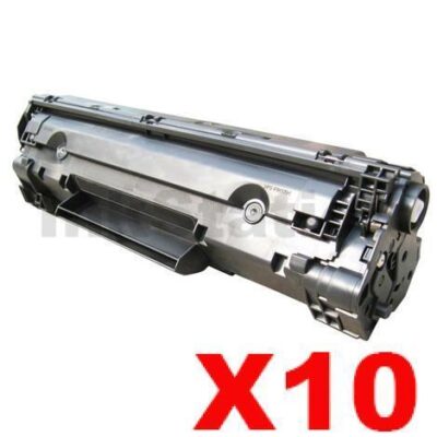10 x HP CB436A (36A) Compatible Black Toner Cartridge - 2,000 Pages