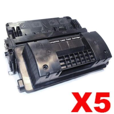 5 x HP CC364X (64X) Compatible Black High Yield Toner Cartridge - 24,000 Pages