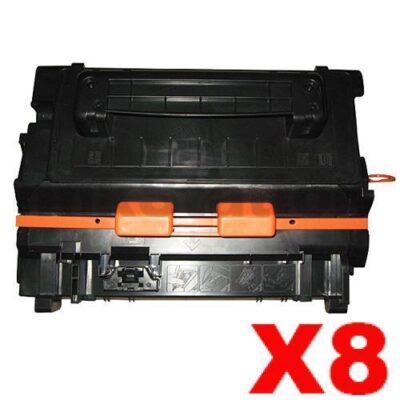 8 x HP CE390A (90A) Compatible Black Toner Cartridge - 10,000 Pages