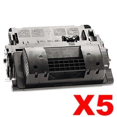 5 x HP CE390X (90X)  Compatible Black High Yield Toner Cartridge - 24,000 Pages