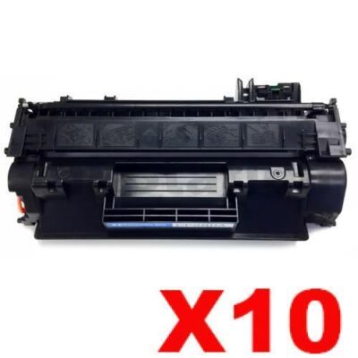 10 x HP CF280A (80A) Compatible Black Toner Cartridge - 2,700 Pages