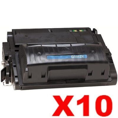 10 x HP Q5942X (42X) Compatible Black Toner Cartridge - 20,000 Pages