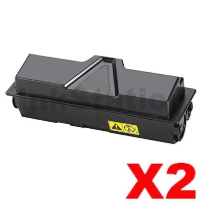 2 x Non-Genuine TK-1134 Black Toner Cartridge For Kyocera FS-1030MFP, FS-1130MFP - 3,200 pages