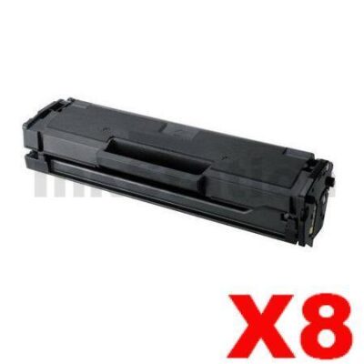 8 x Samsung ML2160/2165W, SCX3405F/FW (MLT-D101S 101) Compatible Black Toner Cartridge SU698A - 1,500 pages