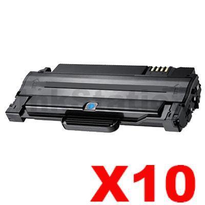 10 x Compatible Samsung ML-1915/2520/2525/2540/2540/2545/2580N/SCX-4623F (MLT-D105L 105L) Black Toner Cartridge SU768A - 2,500 pages