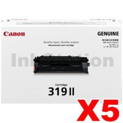 5 x Canon CART-319II Black High Yield  Genuine Laser Toner Cartridge 6,400 pages