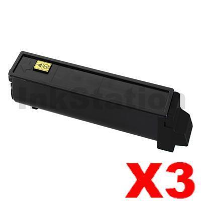 3 x Non-Genuine TK-544K  Black Toner Cartridge For Kyocera FS-C5100DN - 5,000 pages