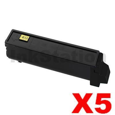 5 x Non-Genuine TK-544K  Black Toner Cartridge For Kyocera FS-C5100DN - 5,000 pages