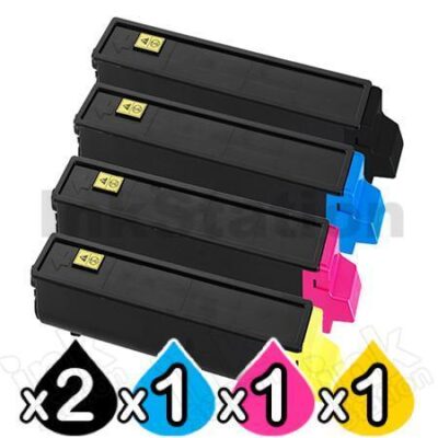 5 Pack Non-Genuine TK-544 Toner Cartridges For Kyocera FS-C5100DN [2BK,1C,1M,1Y]