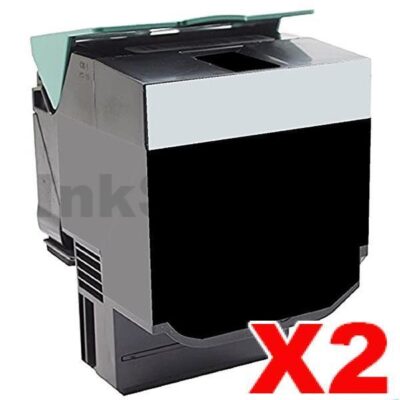 2 x Lexmark (C540H1KG) Compatible C540 / C543 / C544 / C546 / X543 / X544 / X546 Black HY Toner - 2,500 pages