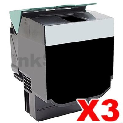 3 x Lexmark (C540H1KG) Compatible C540 / C543 / C544 / C546 / X543 / X544 / X546 Black HY Toner - 2,500 pages44 / X546