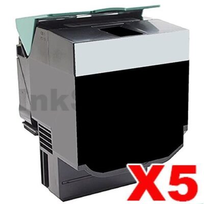 5 x Lexmark (C540H1KG) Compatible C540/C543/C544/X543/X544 Black HY Toner