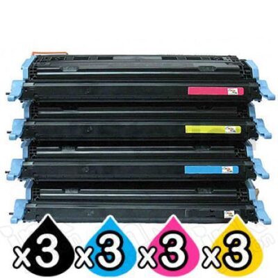 3 sets of 4 Pack HP C9720A-C9723A (641A) Compatible Toner Cartridges [3BK,3C,3M,3Y]