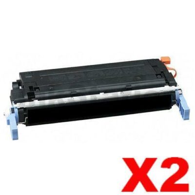 2 x HP C9720A (641A) Compatible Black Toner Cartridge - 9,000 Pages