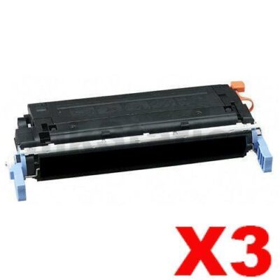 3 x HP C9720A (641A) Compatible Black Toner Cartridge  - 9,000 Pages