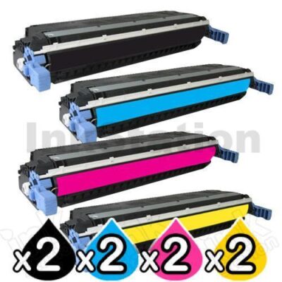 2 sets of 4 Pack HP C9730A-C9733A (645A) Compatible Toner Cartridges [2BK,2C,2M,2Y]