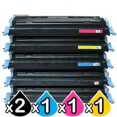 5 Pack HP C9720A-C9723A (641A) Compatible Toner Cartridges [2BK,1C,1M,1Y]