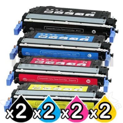 2 sets of 4 Pack HP CB400A-CB403A (642A) Compatible Toner Cartridges [2BK,2C,2M,2Y]