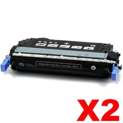 2 x HP CB400A (642A) Compatible Black Toner Cartridge - 7,500 Pages
