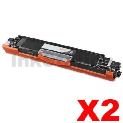 2 x HP CE310A (126A) Compatible Black Toner Cartridge - 1,200 Pages