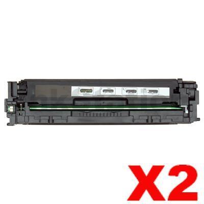 2 x HP CE320A (128A) Compatible Black Toner Cartridge - 2,000 Pages