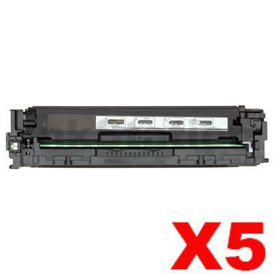 5 x HP CE320A (128A) Compatible Black Toner Cartridge - 2,000 Pages