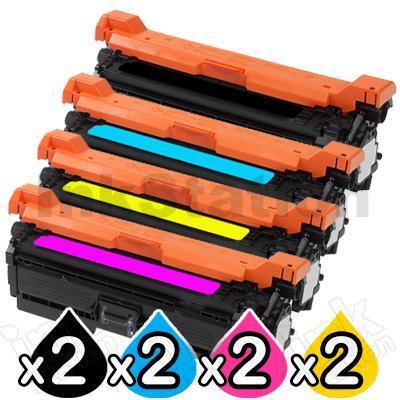 2 sets of 4 Pack HP CE400X-CE403A (507X/507A) Compatible Toner Cartridges [2BK,2C,2M,2Y]