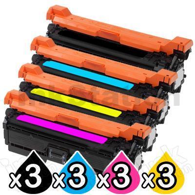 3 sets of 4 Pack HP CE400X-CE403A (507X/507A) Compatible Toner Cartridges [3BK,3C,3M,3Y]